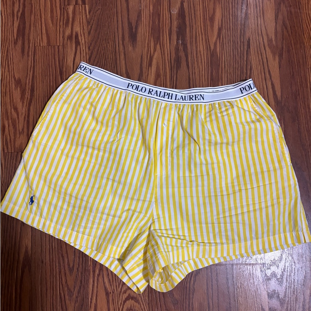 Polo by Ralph Lauren Yellow and White Striped Boxers